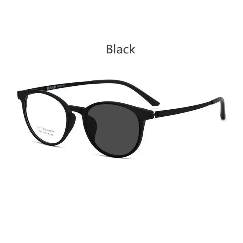 Unisex Round Full Rim Titanium Prescription Glasses 230911 — view 4 | Rx Spectacle