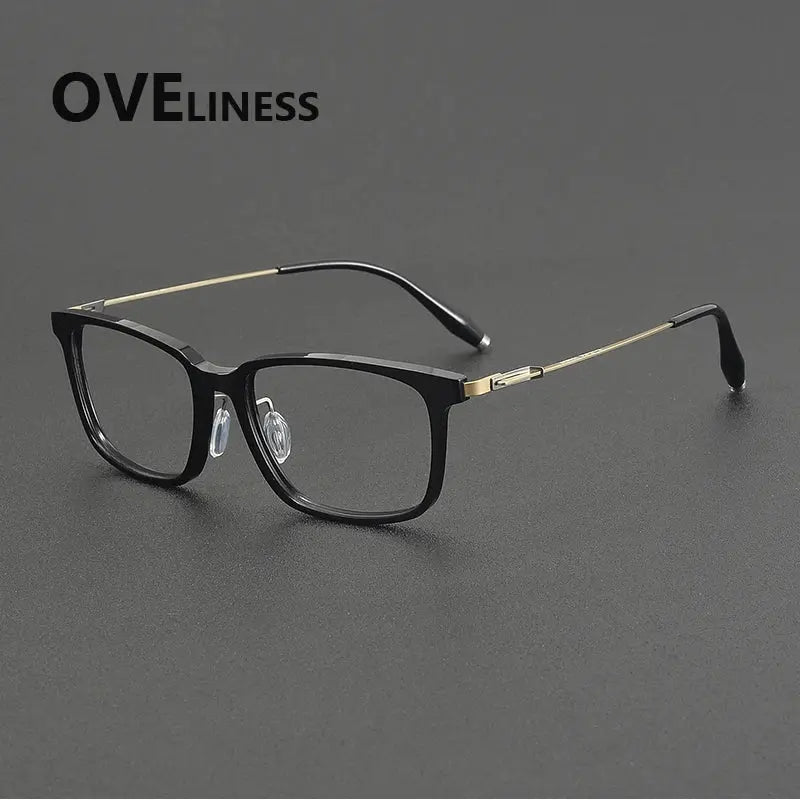 Unisex Square Full Rim Titanium Prescription Glasses 202510 — view 3 | Rx Spectacle