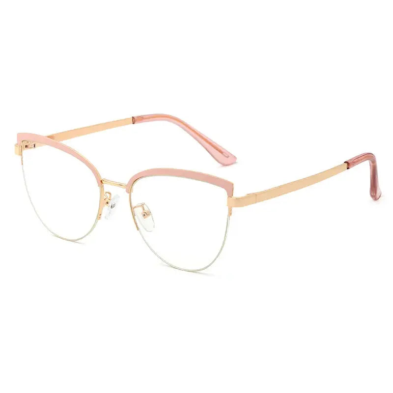 Women's Cat Eye Full Rim Alloy Prescription Glasses 95679 — view 4 | Rx Spectacle