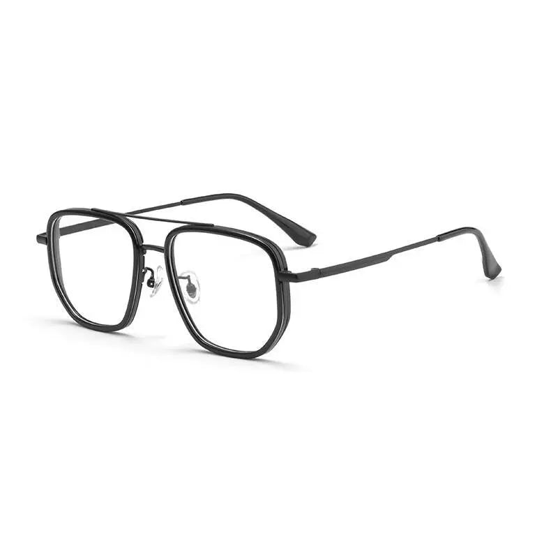 Men's Square Full Rim Titanium Prescription Glasses 2217yj — view 2 | Rx Spectacle