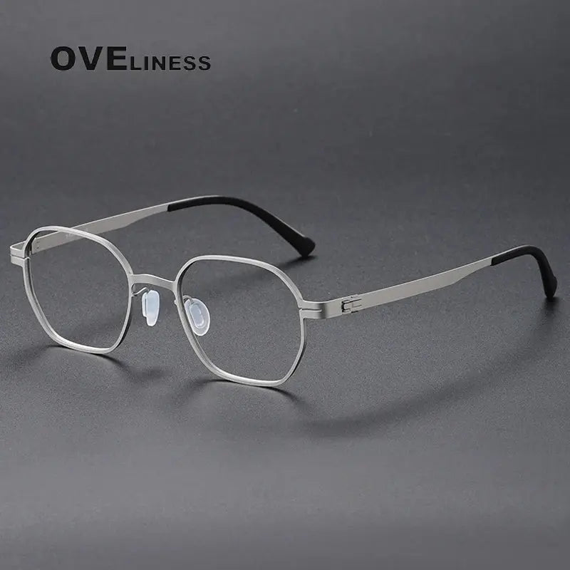 Women's Polygon Full Rim Titanium Prescription Glasses 380993 — view 5 | Rx Spectacle