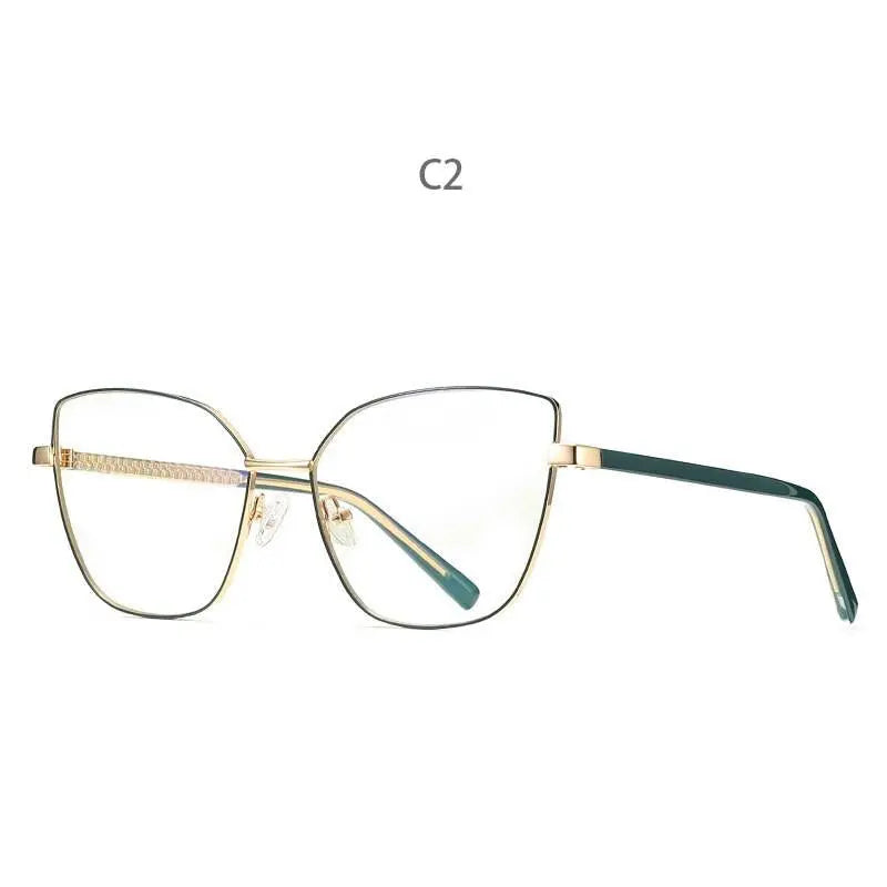 Women's Cat Eye Full Rim Titanium Prescription Glasses 3002 — view 10 | Rx Spectacle