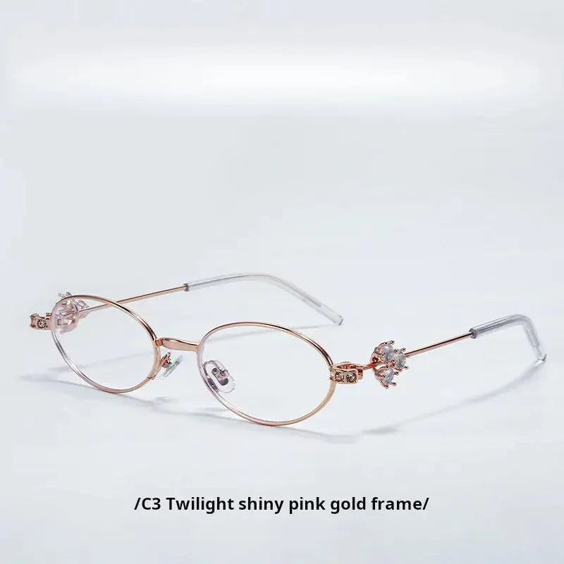 Unisex Oval Full Rim Titanium Prescription Glasses 30913 — view 3 | Rx Spectacle