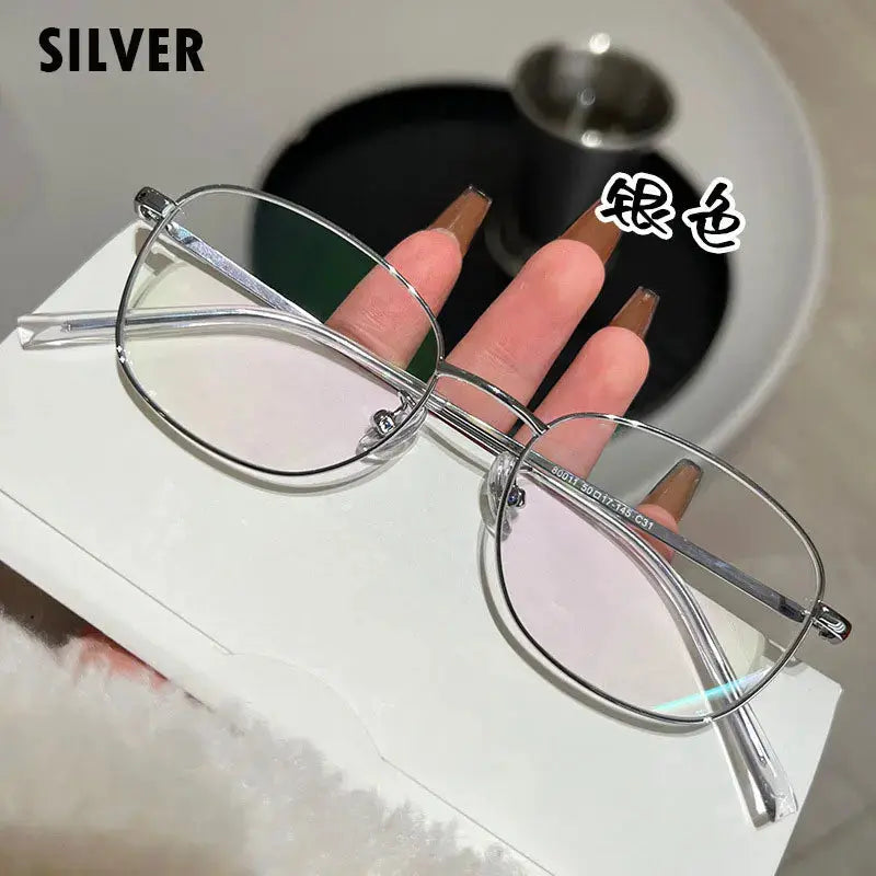 Women's Oval Full Rim Titanium Prescription Glasses 80011 — view 7 | Rx Spectacle