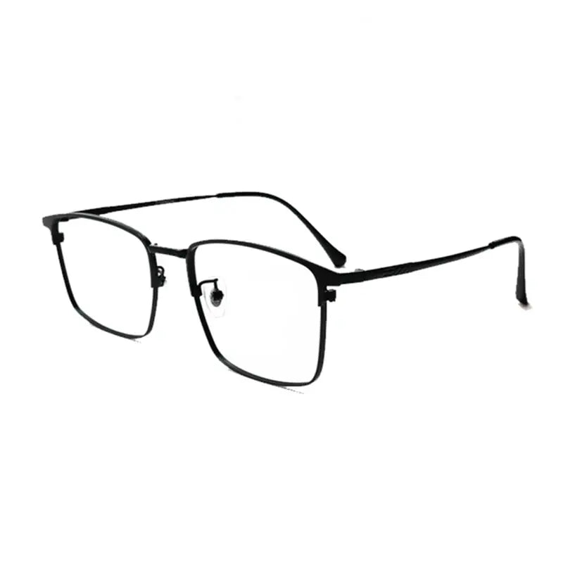 Unisex Square Full Rim Titanium Oversized Prescription Glasses 3010 — view 7 | Rx Spectacle