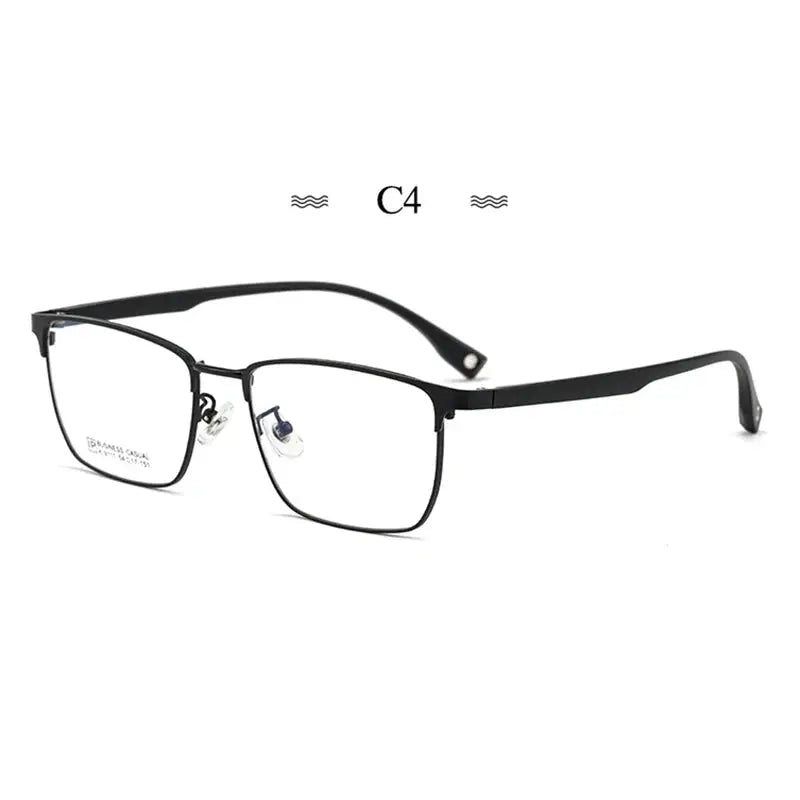 Men's Rectangular Full Rim Alloy Prescription Glasses 911100 — view 5 | Rx Spectacle