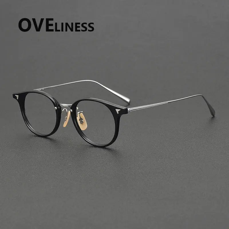Women's Oval Full Rim Titanium Prescription Glasses 68510 — view 4 | Rx Spectacle