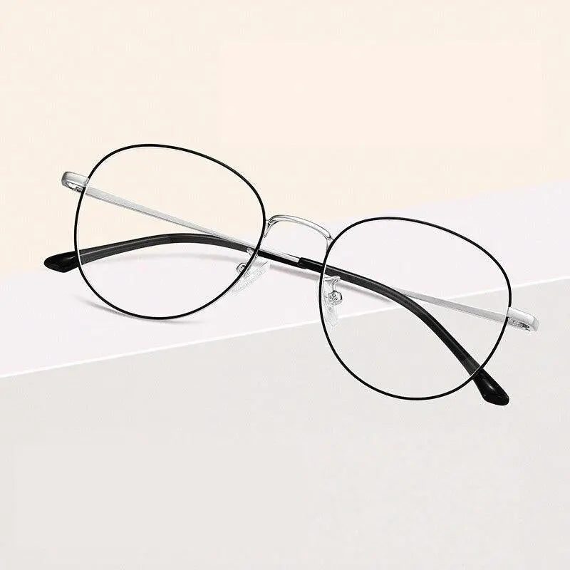 Unisex Round Full Rim Alloy Prescription Glasses 8901 — view 5 | Rx Spectacle