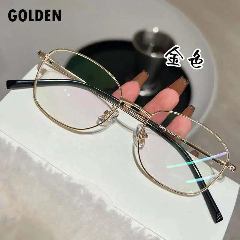 Women's Oval Full Rim Titanium Prescription Glasses 80011 — view 6 | Rx Spectacle