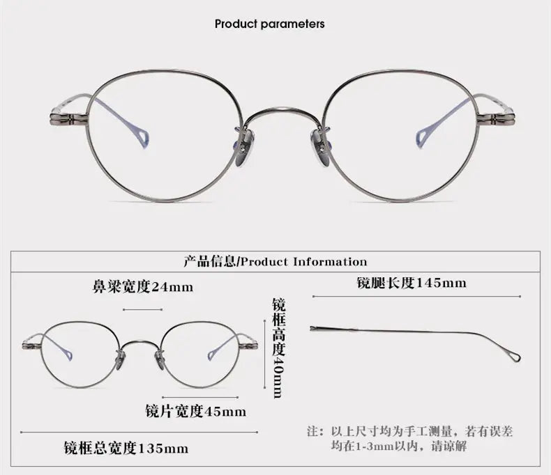 Women's Oval Full Rim Titanium Prescription Glasses 859027 — view 2 | Rx Spectacle