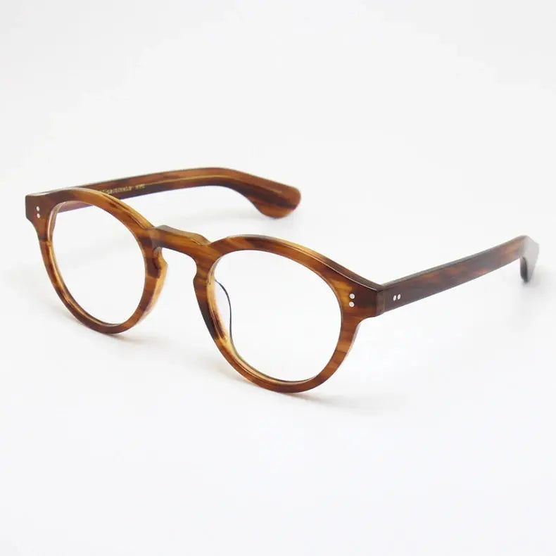Unisex Oval Full Rim Acetate Prescription Glasses 195142 — view 3 | Rx Spectacle