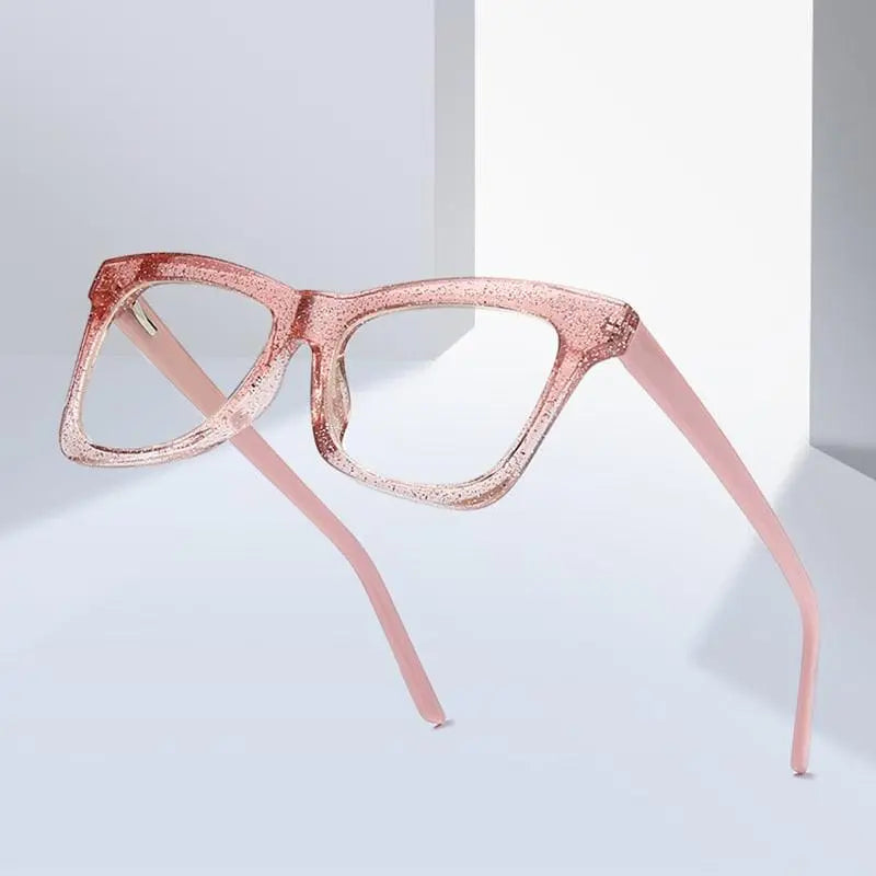 Women's Cat Eye Full Rim Titanium Prescription Glasses 2042 — view 8 | Rx Spectacle