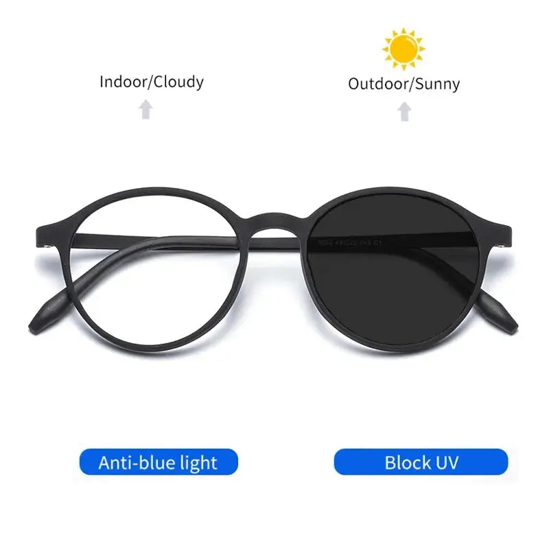 Unisex Round Full Rim Titanium Reading Glasses 3050 — view 4 | Rx Spectacle