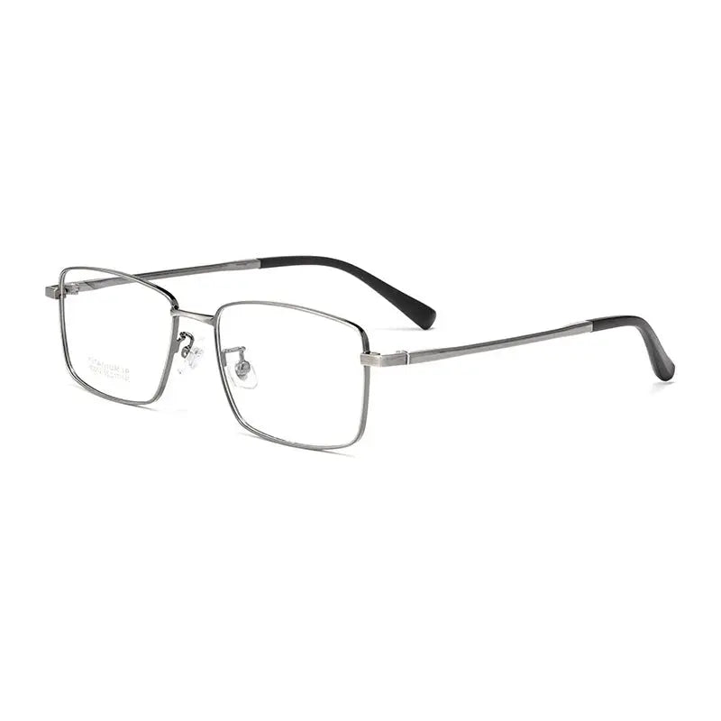 Unisex Square Full Rim Titanium Prescription Glasses N80012n — view 7 | Rx Spectacle