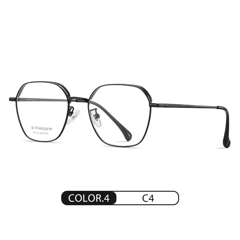 Women's Polygon Full Rim Titanium Prescription Glasses 6224 — view 6 | Rx Spectacle