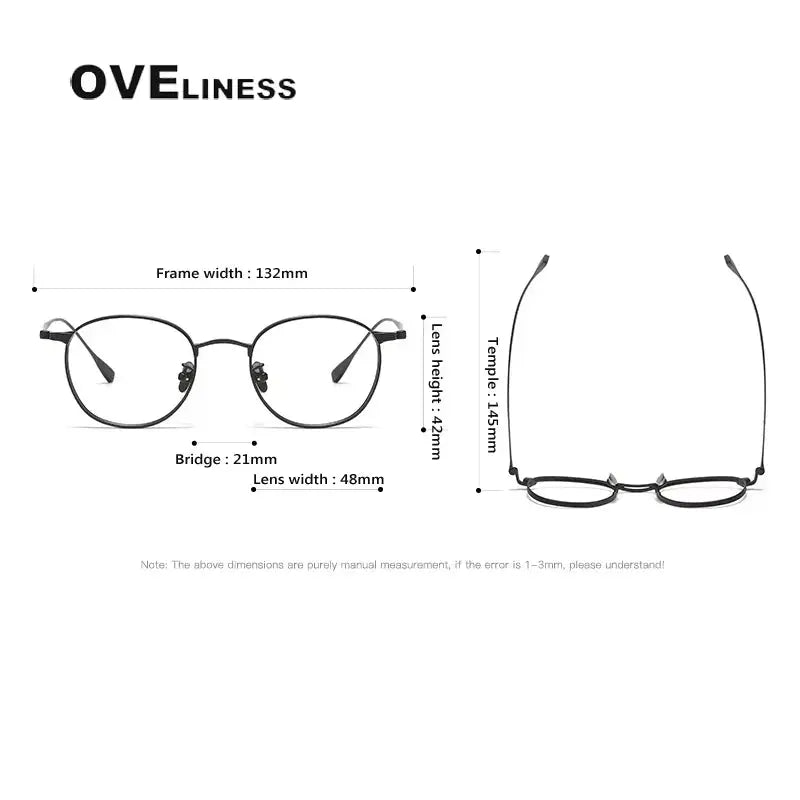 Women's Oval Full Rim Titanium Prescription Glasses 922184 — view 2 | Rx Spectacle