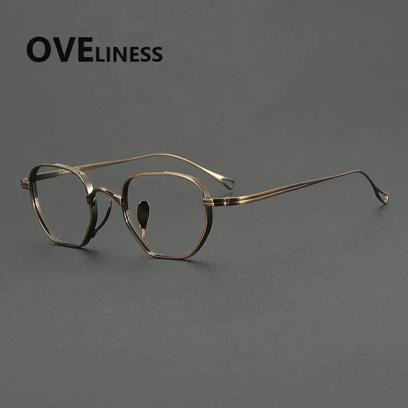 Men's Polygon Full Rim Titanium Prescription Glasses 29919 — view 7 | Rx Spectacle