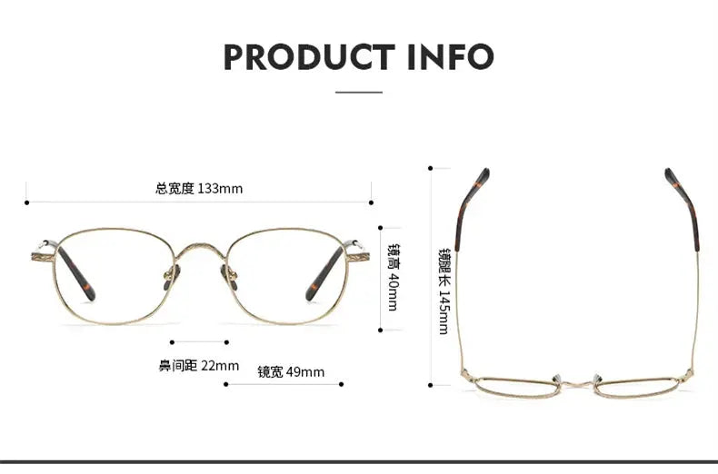 Women's Oval Full Rim Titanium Prescription Glasses 959125 — view 2 | Rx Spectacle