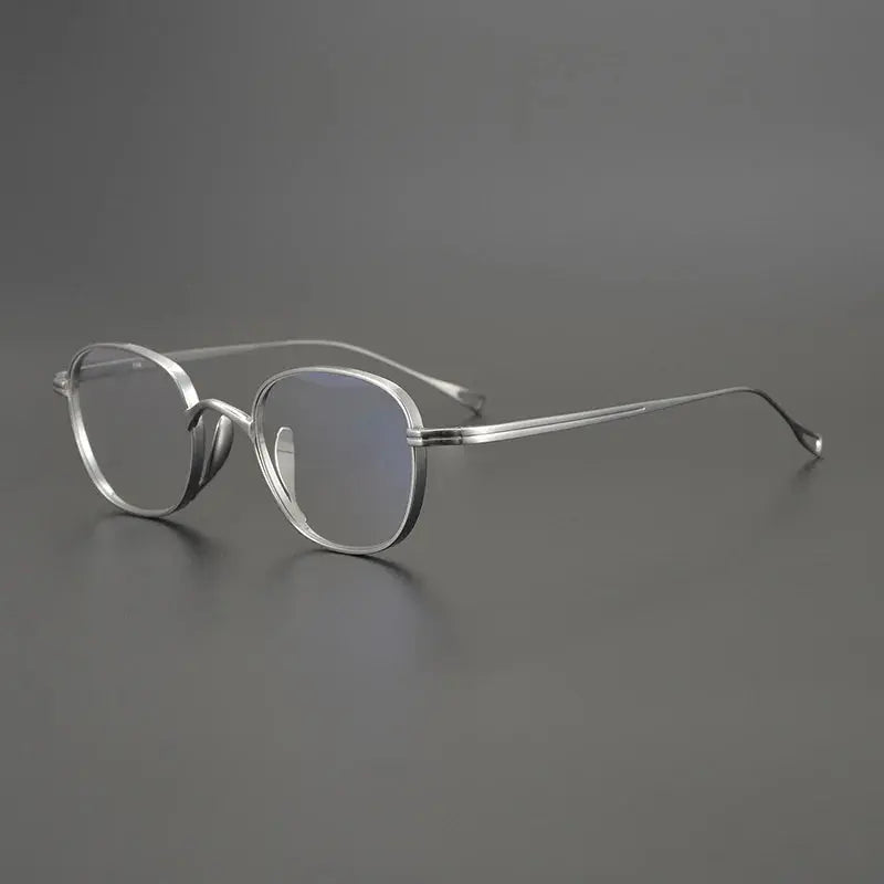 Unisex Square Full Rim Titanium Prescription Glasses 19114 — view 6 | Rx Spectacle
