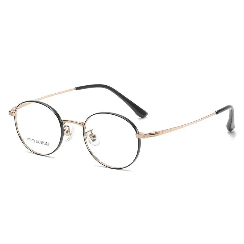 Women's Oval Full Rim Titanium Prescription Glasses 698521 — view 3 | Rx Spectacle
