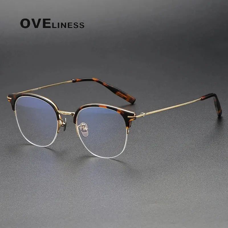 Women's Oval Full Rim Titanium Prescription Glasses 80988 — view 5 | Rx Spectacle