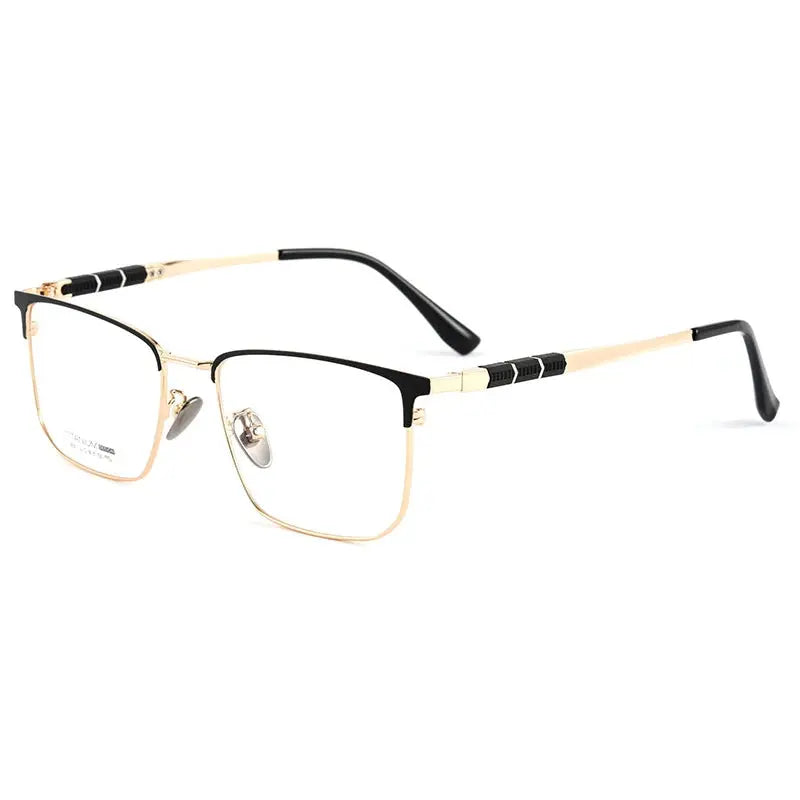 Women's Square Full Rim Titanium Prescription Glasses 939010 — view 6 | Rx Spectacle
