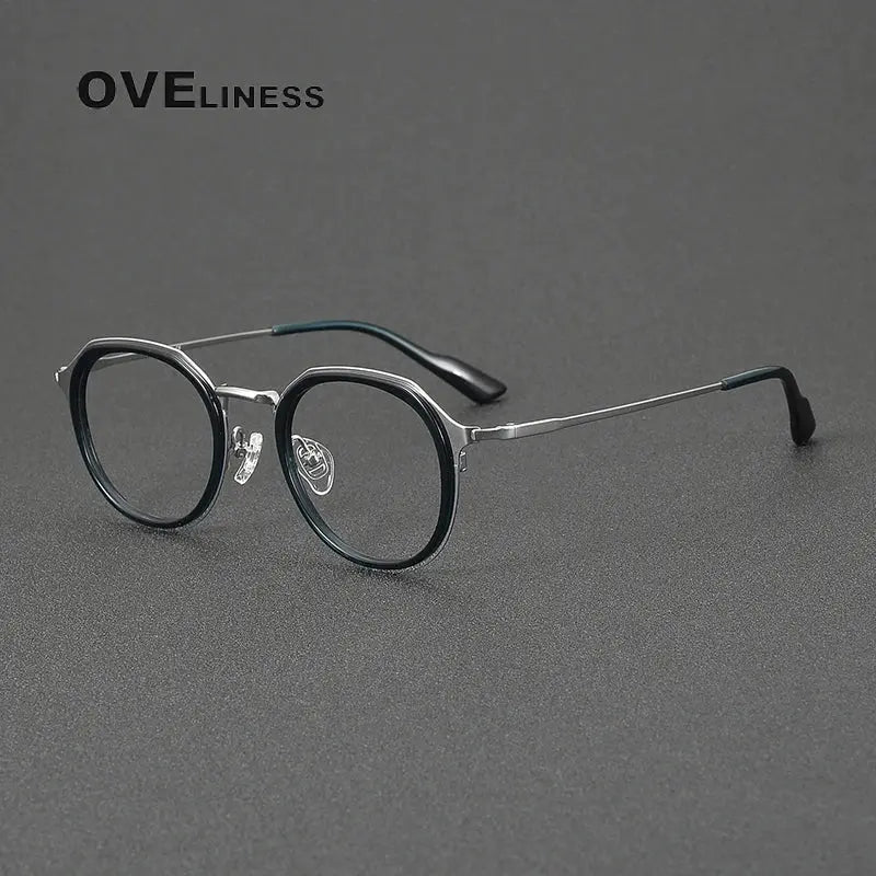 Women's Oval Full Rim Titanium Prescription Glasses 41100 — view 6 | Rx Spectacle