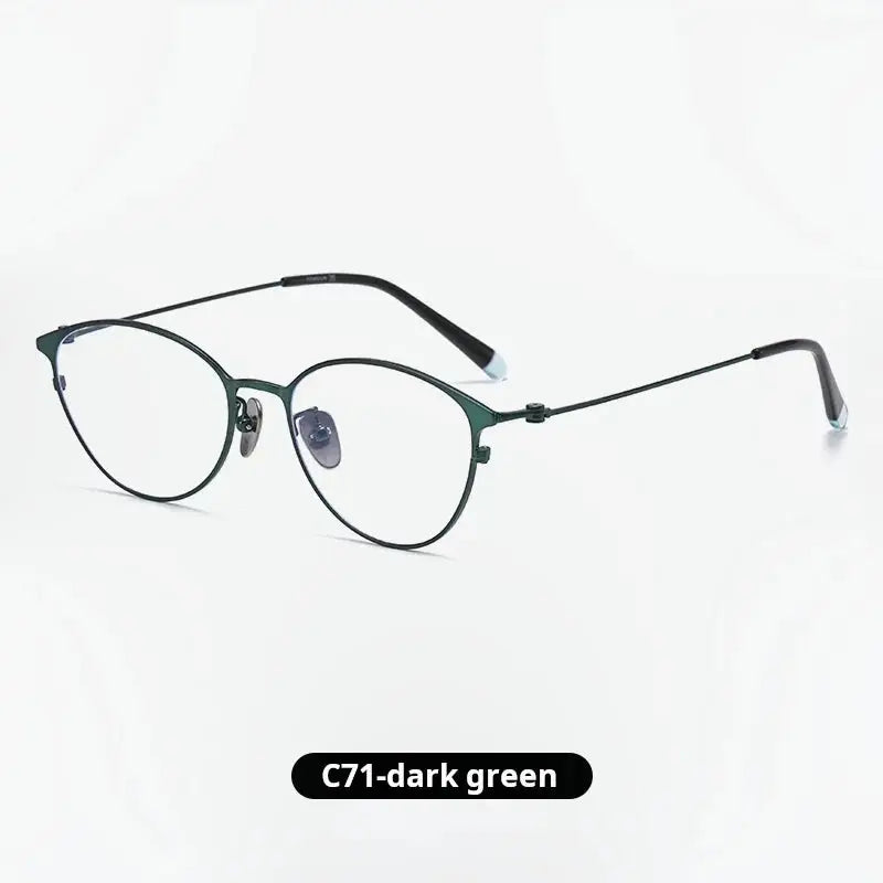 Women's Cat Eye Full Rim Titanium Prescription Glasses 720160 — view 4 | Rx Spectacle