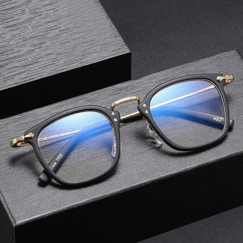 Unisex Square Full Rim Titanium Prescription Glasses G806 — view 1 | Rx Spectacle