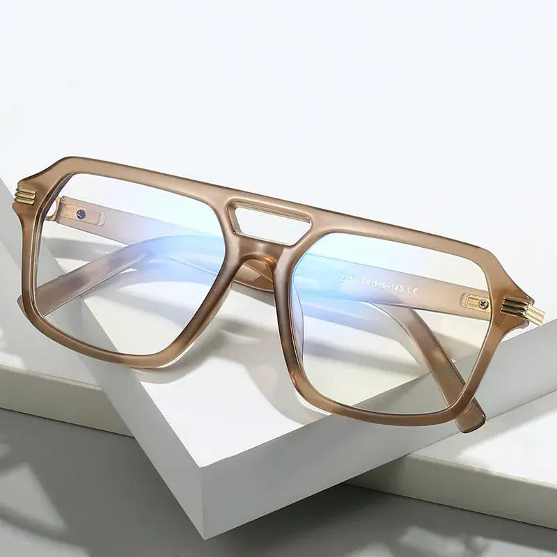 Unisex Square Full Rim TR90 Double Bridge Prescription Glasses 225900 — view 1 | Rx Spectacle
