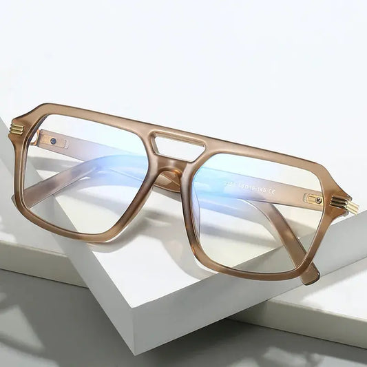 Unisex Square Full Rim TR90 Double Bridge Prescription Glasses 225900 — view 1 | Rx Spectacle