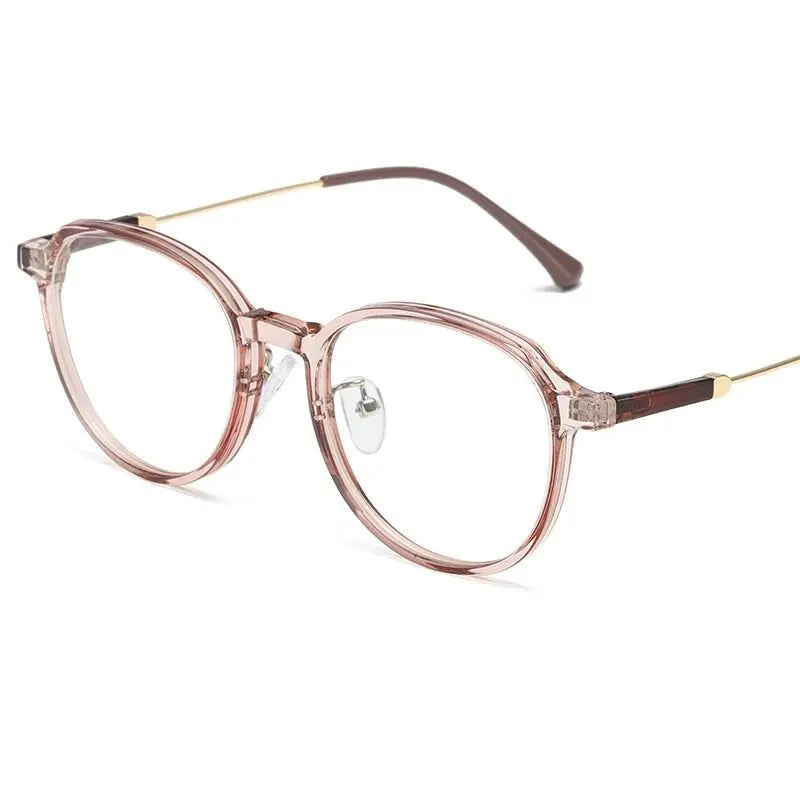 Unisex Round Full Rim Alloy Flat Top Prescription Glasses 81288 — view 5 | Rx Spectacle