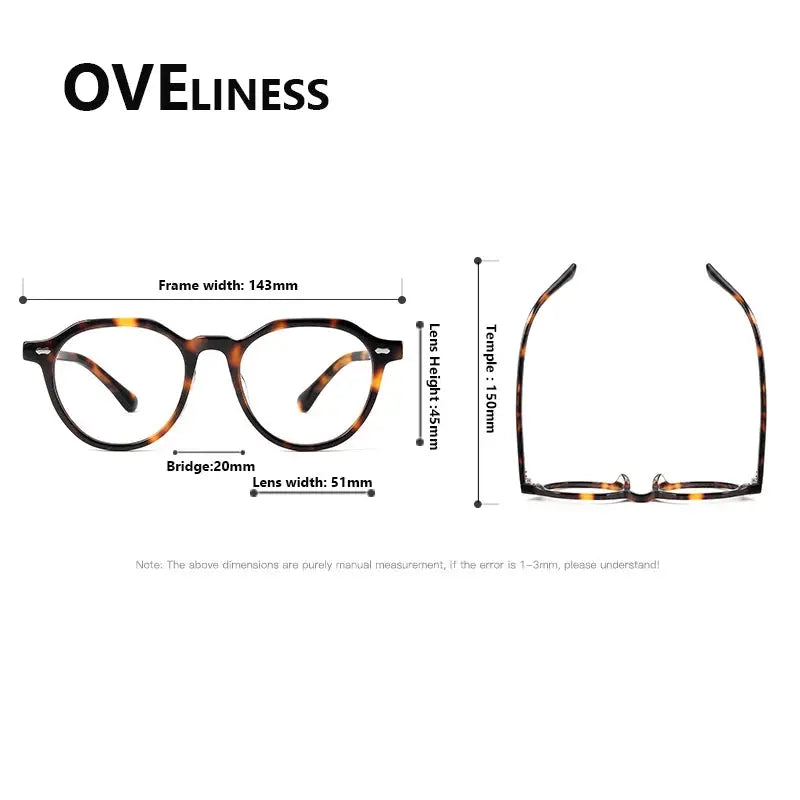 Unisex Oval Full Rim Acetate Prescription Glasses 88098 — view 2 | Rx Spectacle