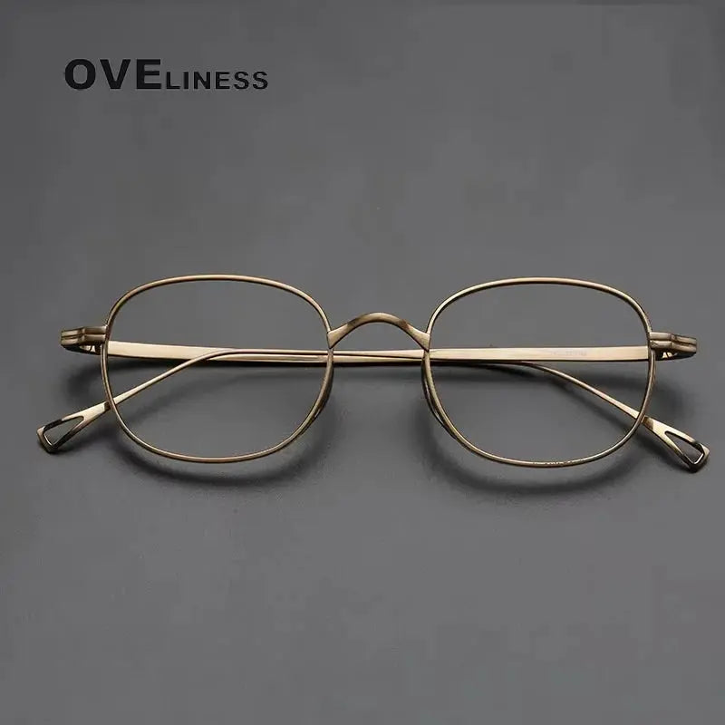 Unisex Oval Full Rim Titanium Prescription Glasses 810518 — view 5 | Rx Spectacle