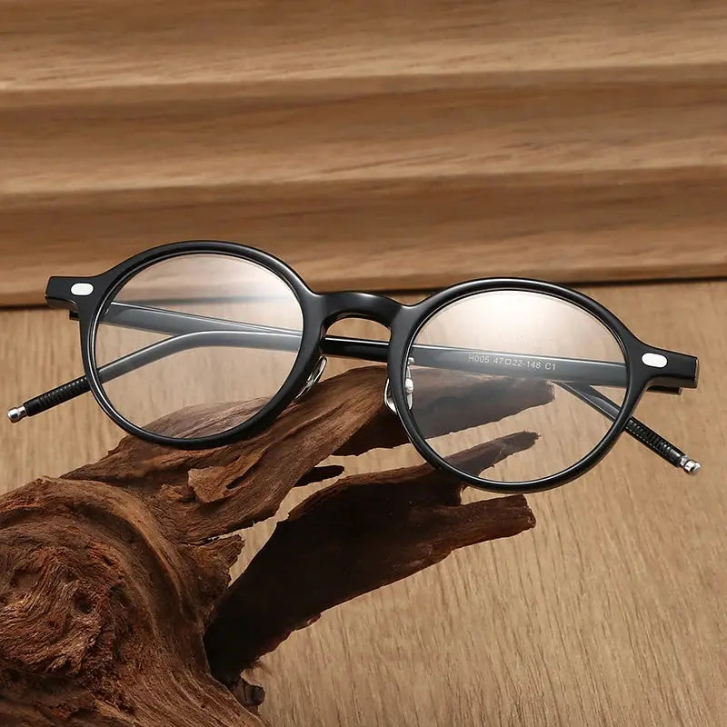Unisex Round Full Rim Acetate Prescription Glasses 844005 — view 4 | Rx Spectacle