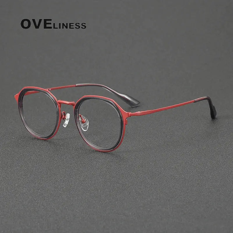 Women's Oval Full Rim Titanium Prescription Glasses 41100 — view 4 | Rx Spectacle
