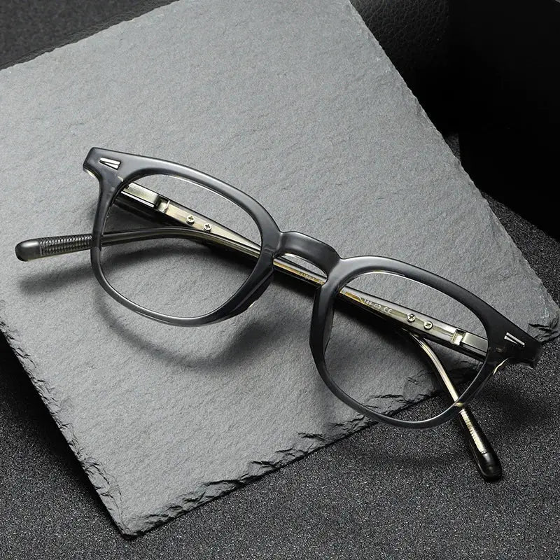 Unisex Square Full Rim Acetate Prescription Glasses L7156 — view 1 | Rx Spectacle