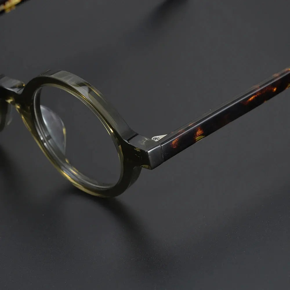 Round Full Rim Acetate Prescription Glasses 424221 — view 4 | Rx Spectacle