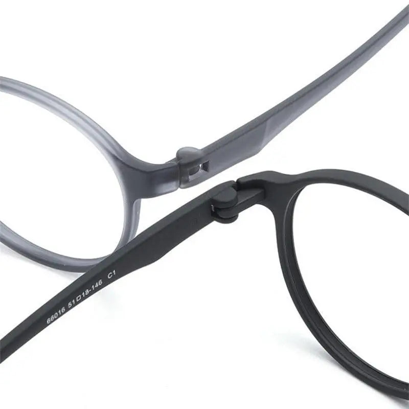 Unisex Round Full Rim Titanium Reading Glasses 66016 — view 6 | Rx Spectacle