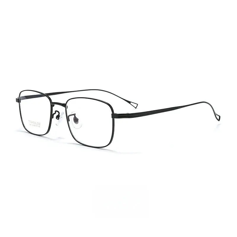 Men's Square Full Rim Titanium Prescription Glasses Y181113 — view 6 | Rx Spectacle