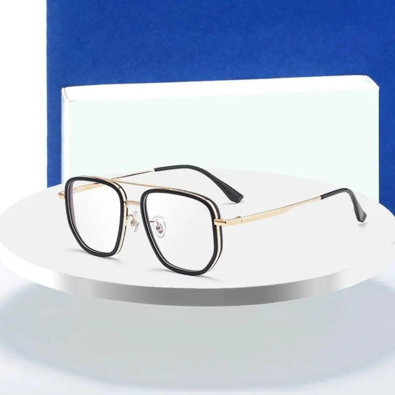 Men's Square Full Rim Titanium Prescription Glasses 2217yj — view 1 | Rx Spectacle