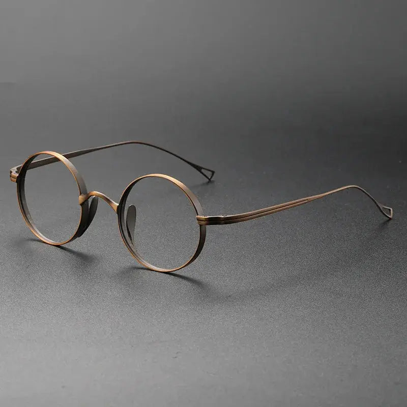 Women's Round Full Rim Titanium Prescription Glasses 410211 — view 3 | Rx Spectacle