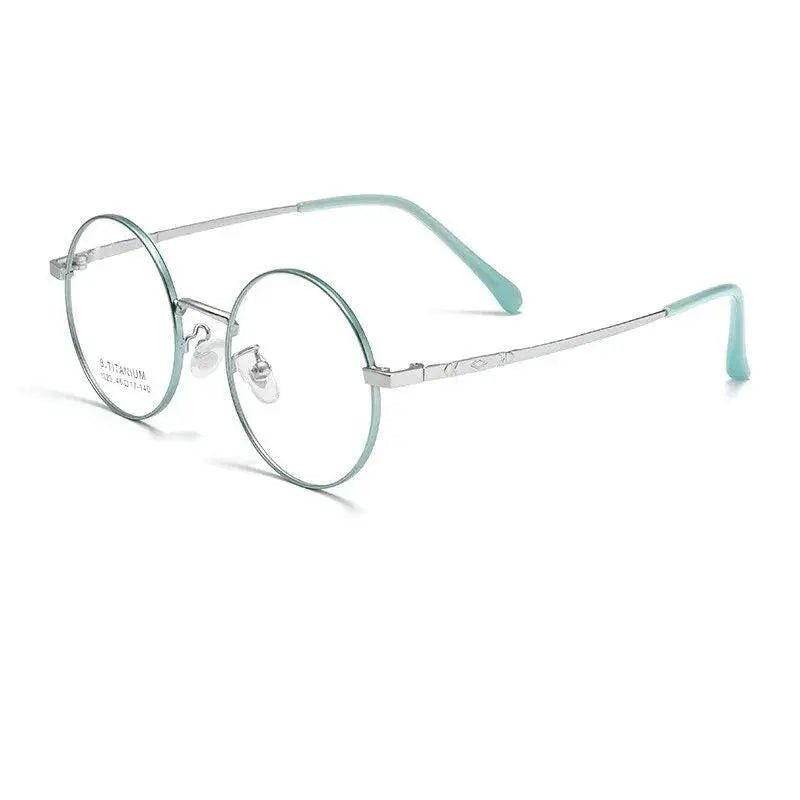 Unisex Round Full Rim Alloy Prescription Glasses 1023th — view 10 | Rx Spectacle