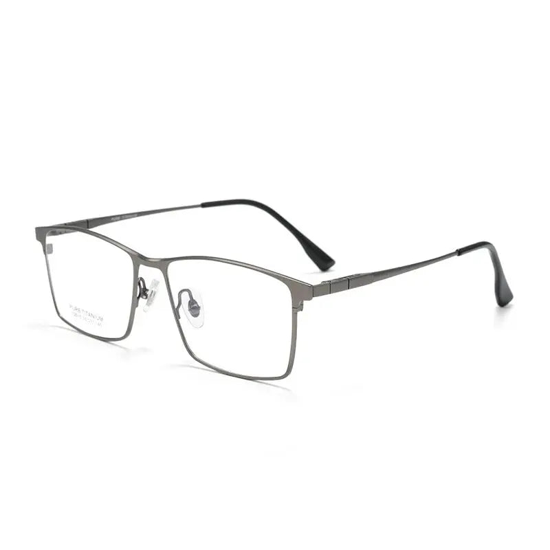 Men's Browline Full Rim Titanium Prescription Glasses 612010 — view 3 | Rx Spectacle