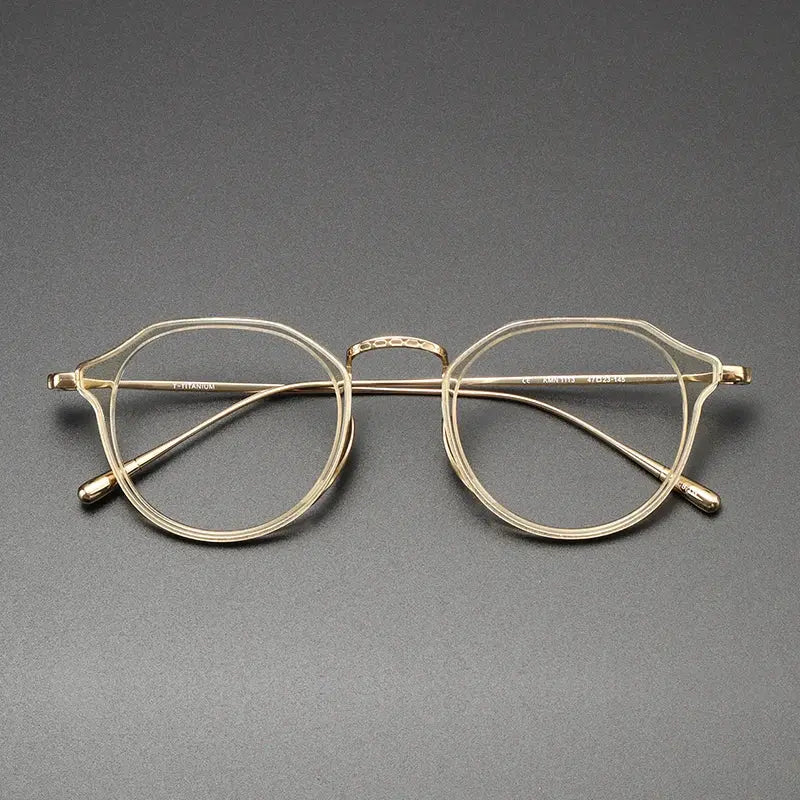 Unisex Round Full Rim Titanium Prescription Glasses 361113 — view 3 | Rx Spectacle