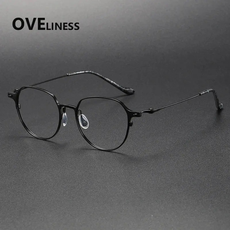 Women's Round Full Rim Titanium Prescription Glasses 22314 — view 4 | Rx Spectacle