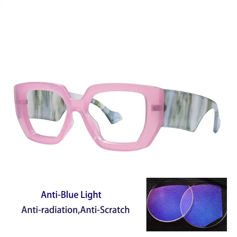 Unisex Square Full Rim Acetate Reading Glasses 86320 — view 4 | Rx Spectacle