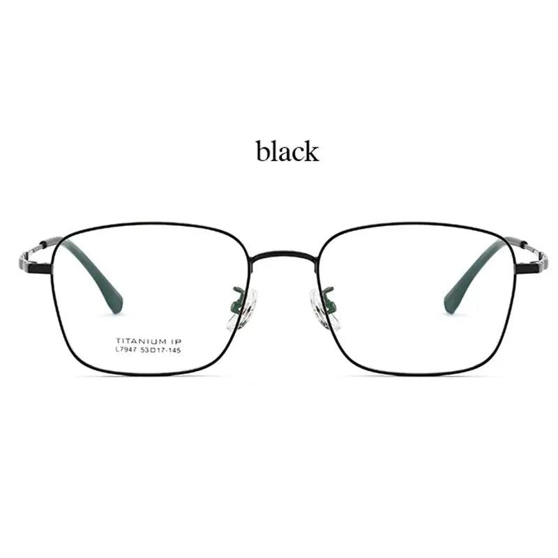 Men's Polygon Full Rim Titanium Prescription Glasses 79479 — view 3 | Rx Spectacle