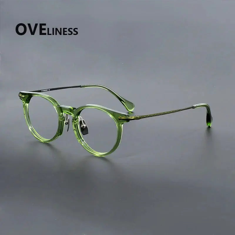 Unisex Round Full Rim Titanium Prescription Glasses 926025 — view 5 | Rx Spectacle