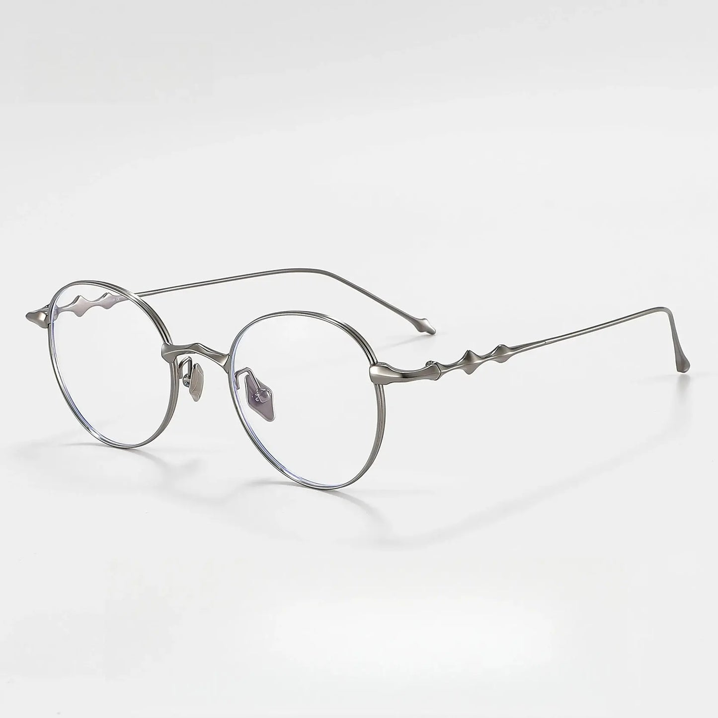 Unisex Oval Full Rim Titanium Prescription Glasses 45142 — view 5 | Rx Spectacle